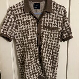 Abercrombie & Fitch Brown Patterned Knit Top